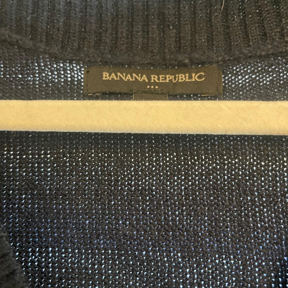 Banana Republic Navy pullover sweater v neck with pockets